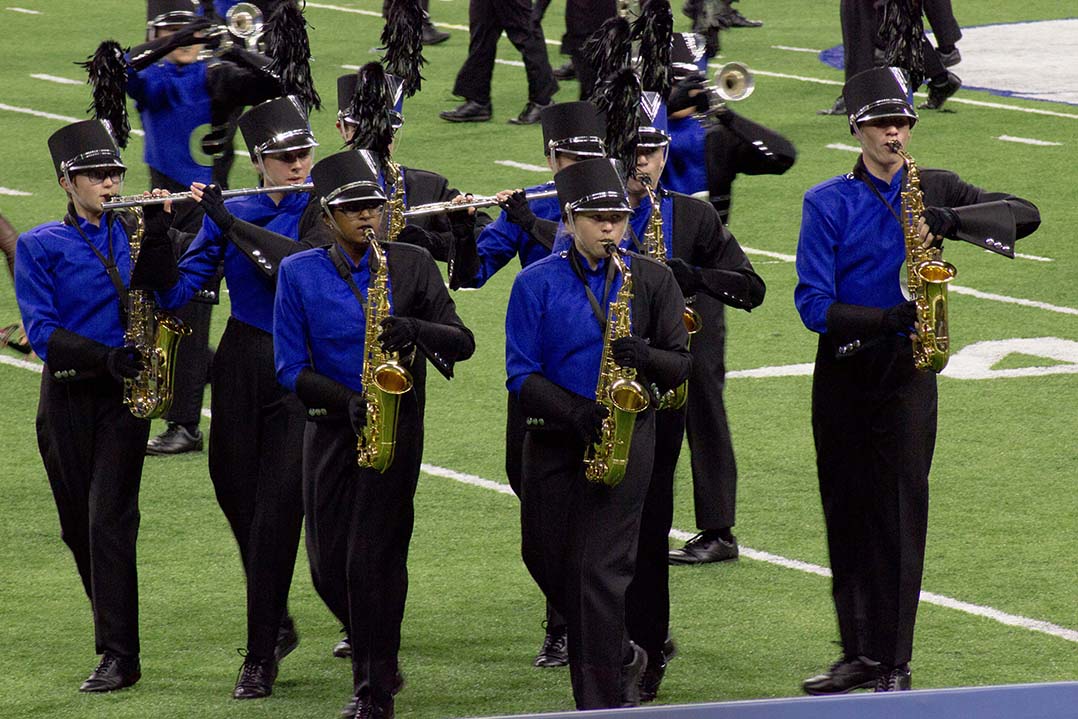 a high school marching band